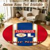 Round Rug Custom NameLyon FC Pattern Non Slip Carpet Home Floor Decor