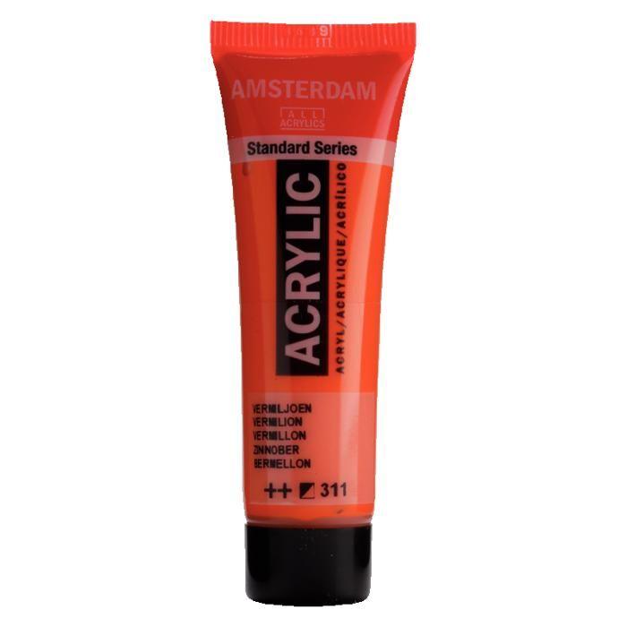 Peinture acrylique - Amsterdam - Acrilico Standard - 20 Ml - Rouge - Vermiglione