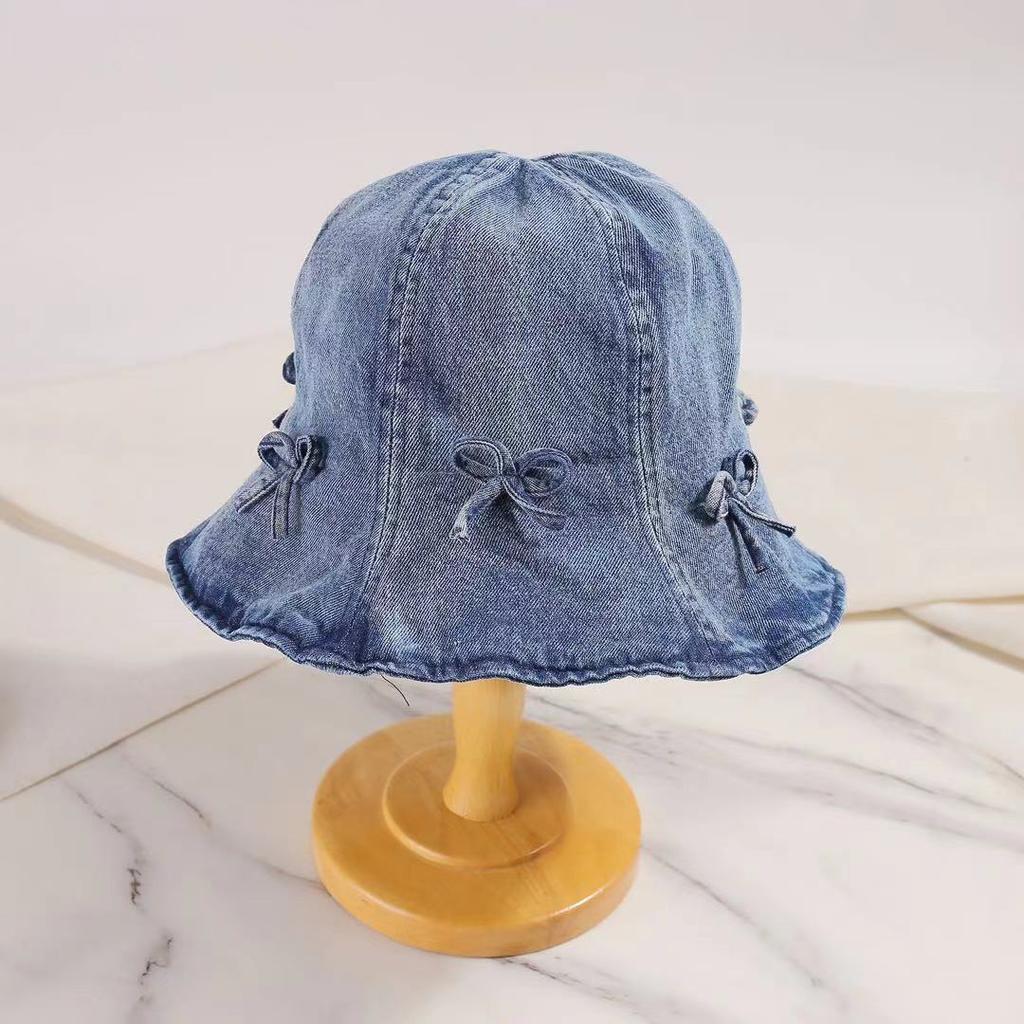 Cute Bow Retro Fisherman's Hat Sunshade Foldable Sunscreen Hat