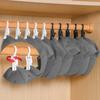 6 Clips Hats Organizer Rack Hanging Peaked Cap Socks Scarf Storage Rack Hanger Multifunctional Closet Wardrobe Storage Holder