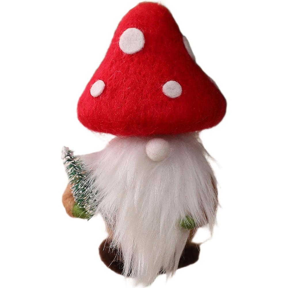 Enhancing Christmas Displays Christmas Pendant Mini Hanging Decor Mushroom Ornament Wool Felt Material Compact Size