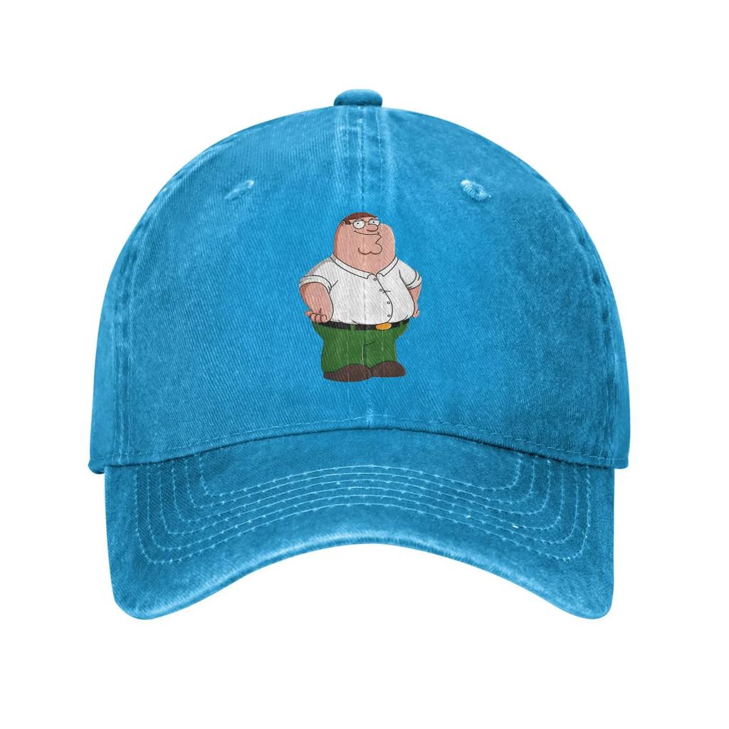 aCasual Y2K Families Cartoon Major Characters Chicken Baseball Caps Distressed Denim Washed Sun Cap Adjustable Fit Caps Hat