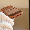 Cartoon Leather Texture Rilakkuma Cat iPhone 14 Pro Max Case - Anti-Fall Cover