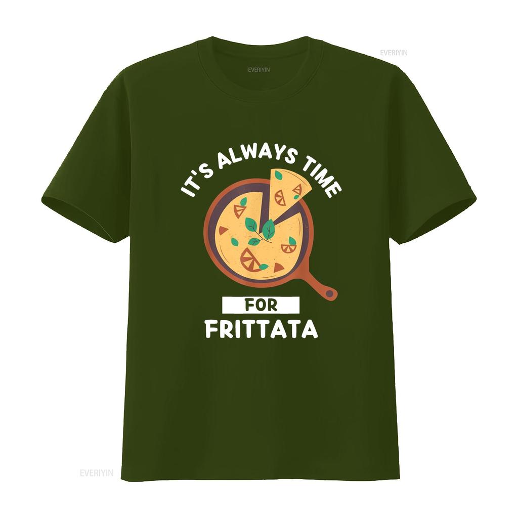 Frittata Food Lover Es ist immer Zeit zum Essen T-Shirt vintage gewaschenes Oberteil für den Alltag designer kleidung mann lässig
