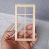 Regalo Color Sólido Tradicional 8 Paneles Puerta Casa de Muñecas Marco de Ventana Accesorios DIY Mini
