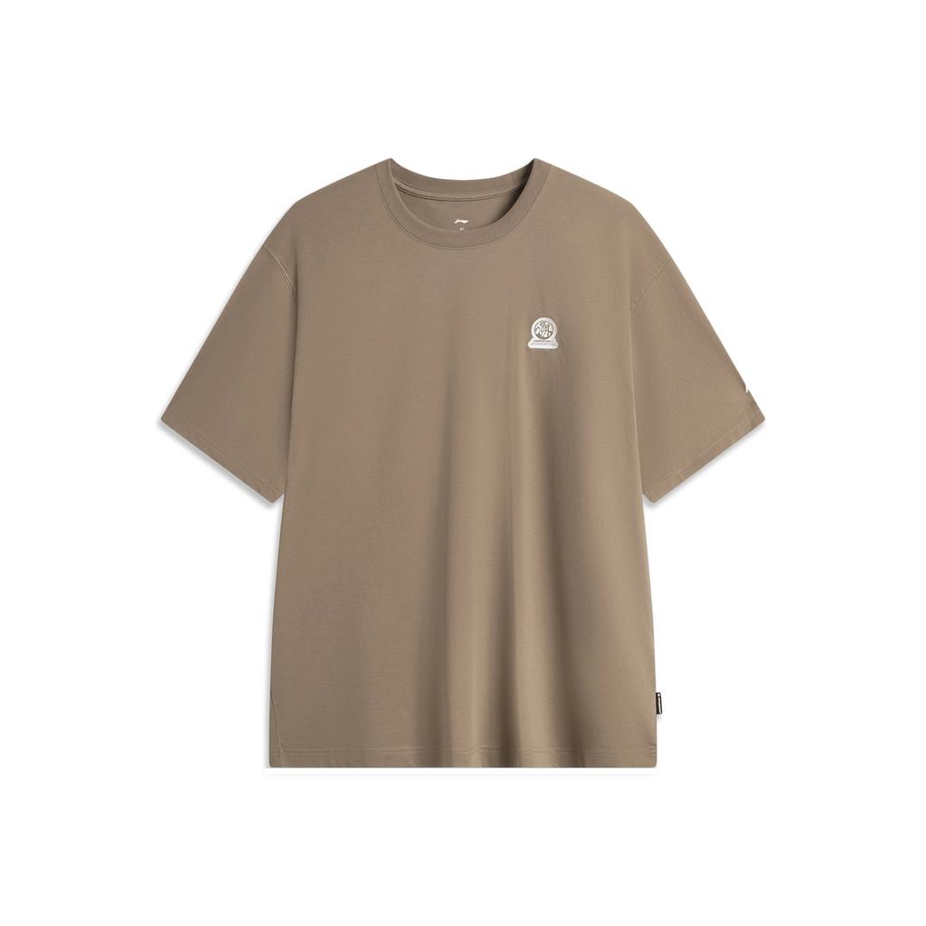 Li-Ning Loose Comfortable Casual Simple Printed Round Neck T-Shirt Men Tops ATSV177-3