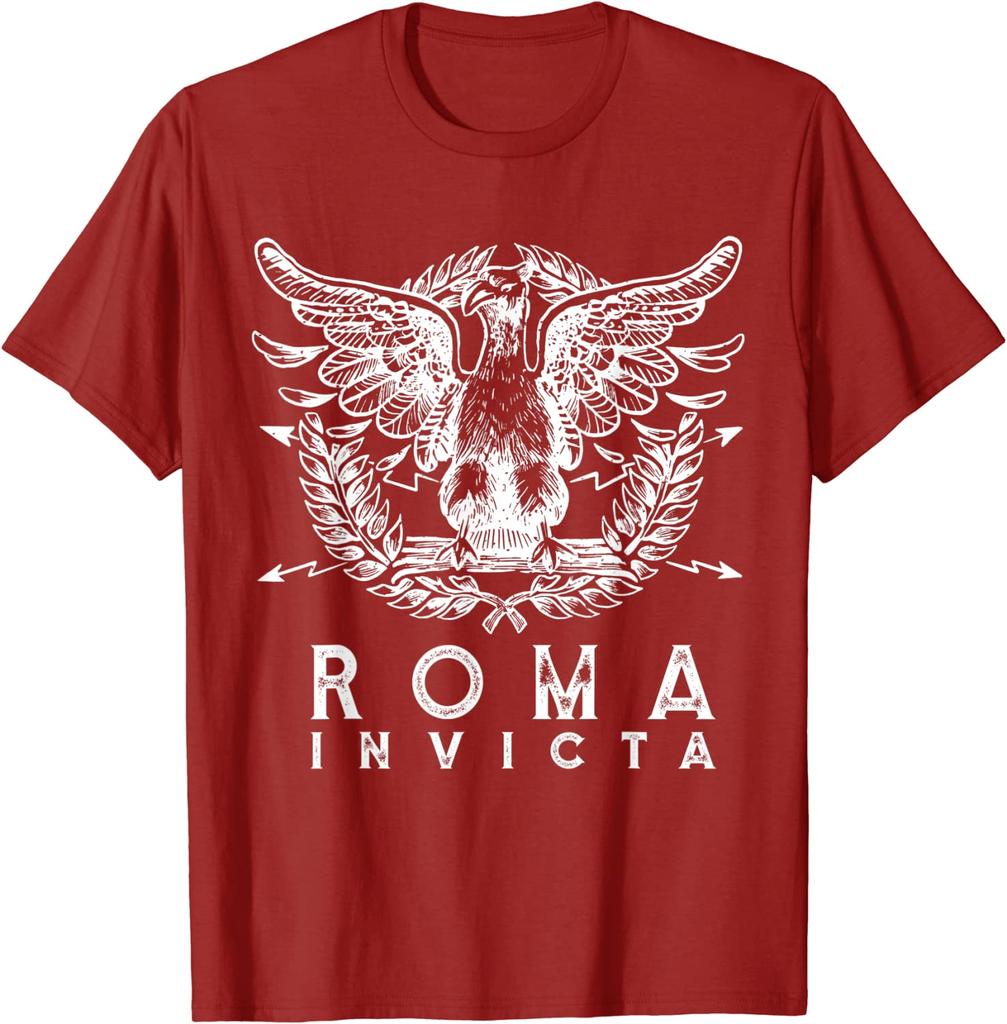 Roma Invicta RoUnisex Empire SPOR Ancient Rome Unisex TShirt Short Sleeve Casual 100 Cotton ONeck Summer Shirt