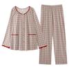 Sweet princess style soft cotton pajamas women's spring and autumn new pullover small floral mother long sleeve loose loungewear