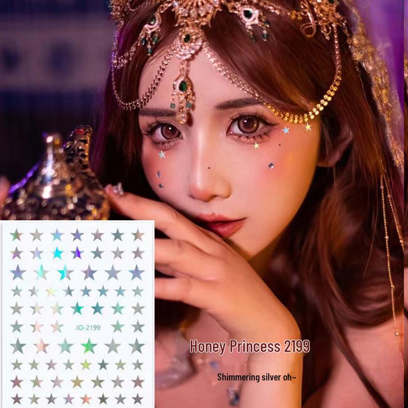 

Праздничные наклейки для лица с блестками в виде сердец и снежинок: День святого Валентина, Новый год, Сцена, Ногти