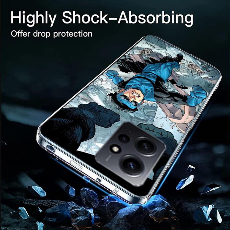 Kreslený neporazitelný kryt na telefon pro Redmi 12 13C 12C 15C 9 10 10C Note 13 Pro Plus 14 15 Pro 9T 9C 9A TPU měkký kryt Průhledný mobilní Ca