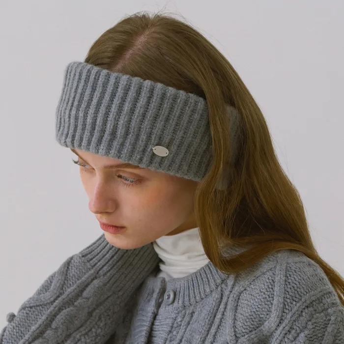 Bell Knit Hairband_Gray