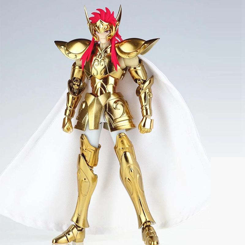 MST Saint Seiya Myth Cloth EXM/EX Metal Aquarius Camus With Hyoga Cygnus Head 24K Hades Gold Knights of the Zodiac Action Figure