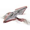 [Inden-ya] Inden Long Wallet, Large, with Coin Purse, Slim, Deerskin, Red with White Lacquer, Small Checkered Pattern, 2107-13-167, Custom Color