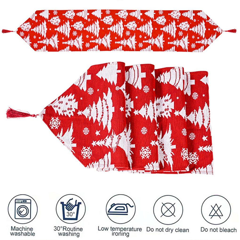 Xmas Tablecloth Festival Rectangular Table Runner Dress Desktop Party Decorations Wedding Party Background New Adornment