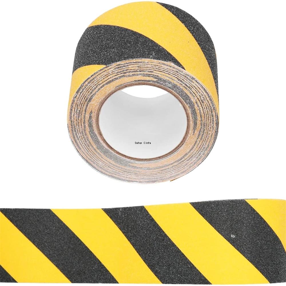 10cm*5m Anti Slip Safety Grip Tape Non Skid Tread Strip Yellow-Black Marking Self-Adhesive Warning Stickers For Stair Step Floor