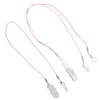 Hearing Aid Holder Transparent Clip Pink Rope Nylon Easy Fixing Hearing Aid Lanyard for Gardening Wo