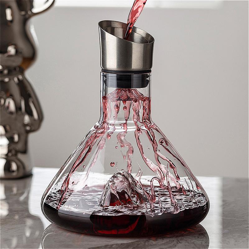1400ml/1600ml Kristall Isberg Karaff Hushåll Rödvin Dispenser Premium Vinglas Bar Lyx Vin Kanna Utsökt Whiskeyburk