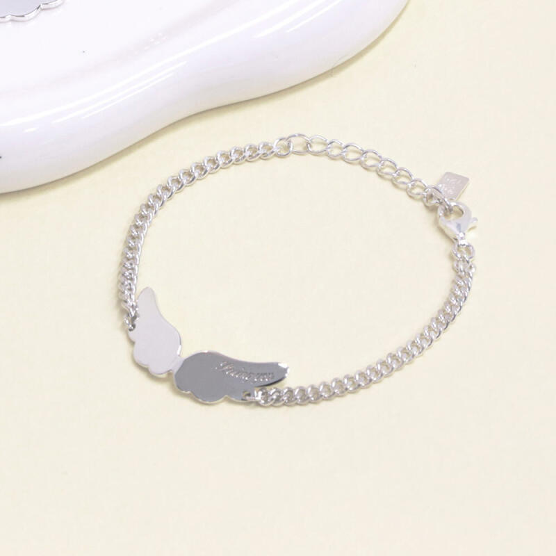 925 Silver Angel Wings Child Lost Prevention Bracelet