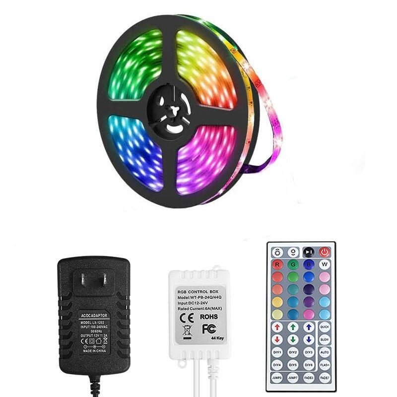 32FT 10m Set 12V 18Leds/m LED RGB Smart Strip Light With Remote Control for Home Living Room Multi Color LED Strip Decor Light