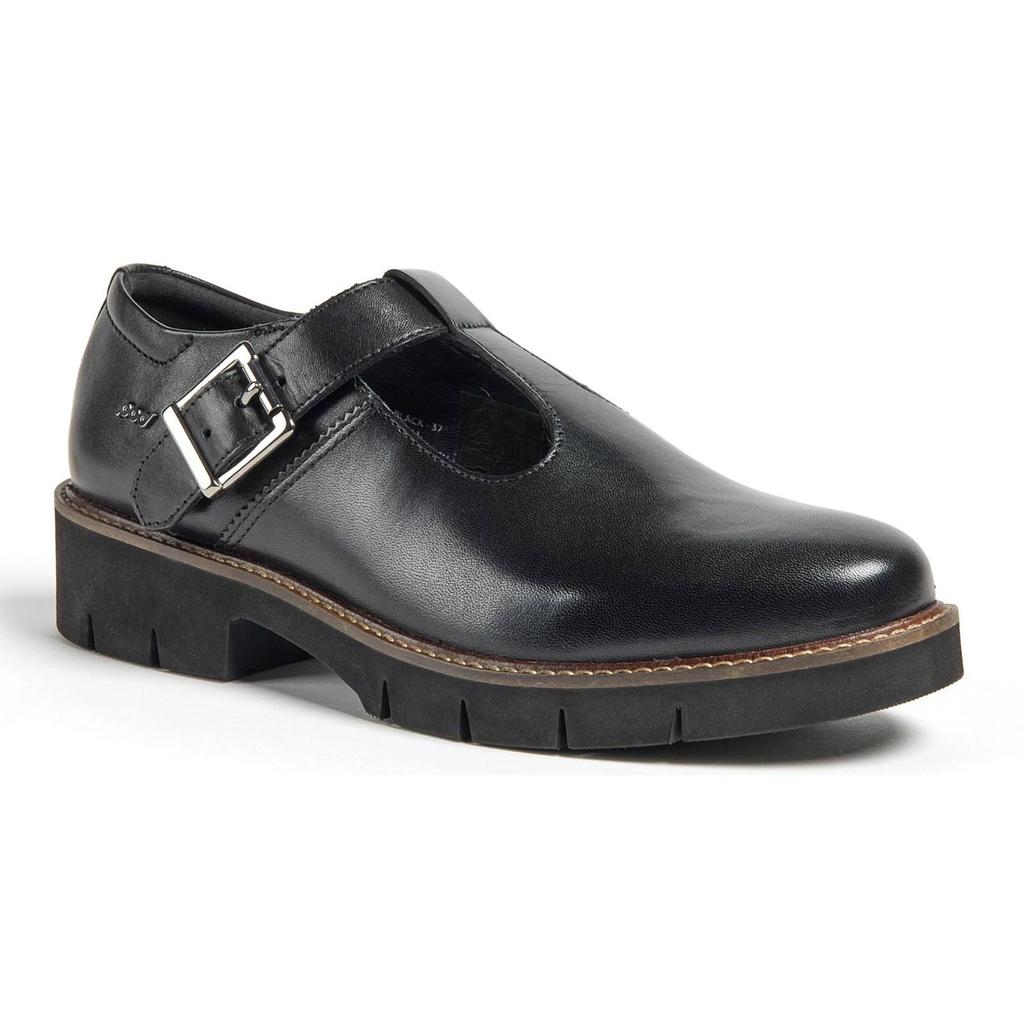 POD Girls Kayla Leather School Shoes