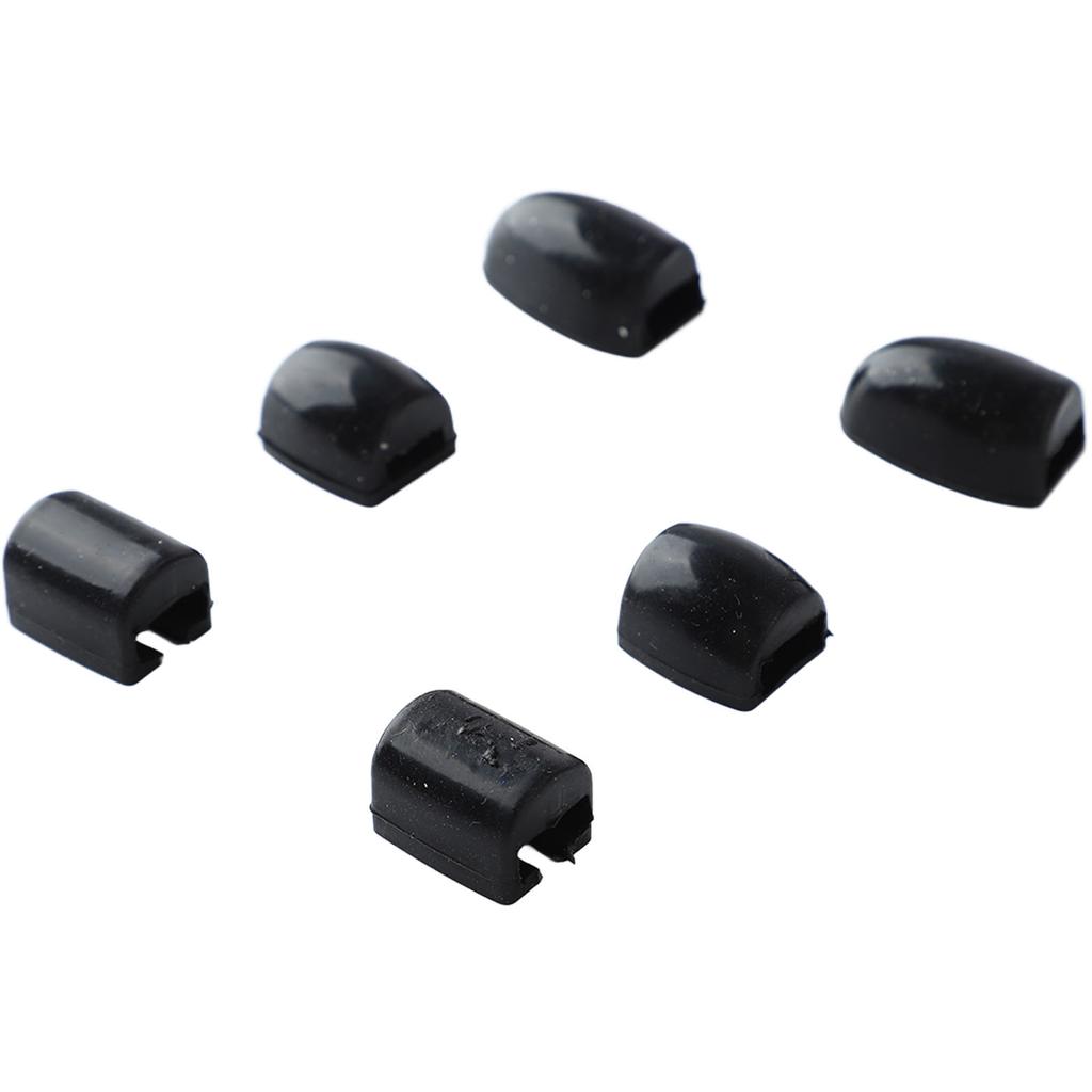 6Pcs Saxophone Key Risers Silicone Comfortable Cushioning Saxophone Finger Pad Sax Thumb Pad Black