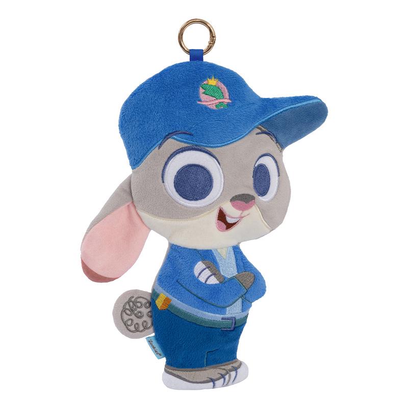 Zoobies Zootopia Plush Pencil Case: Judy & Nick Dolls with Leopard Police Officer Charm