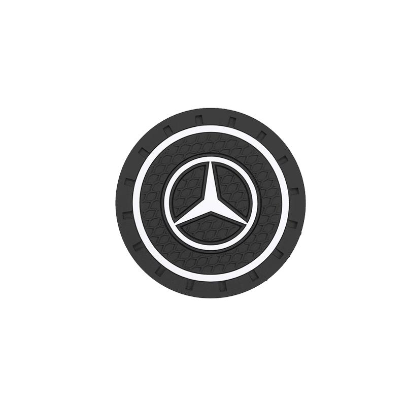 

2025 Hot 1/2PCS 3D Silicone Car Coaster Cup Holder Anti-slip Accessories For Mercedes Benz AMG W203 Class GLC W206 W220 W205 W21