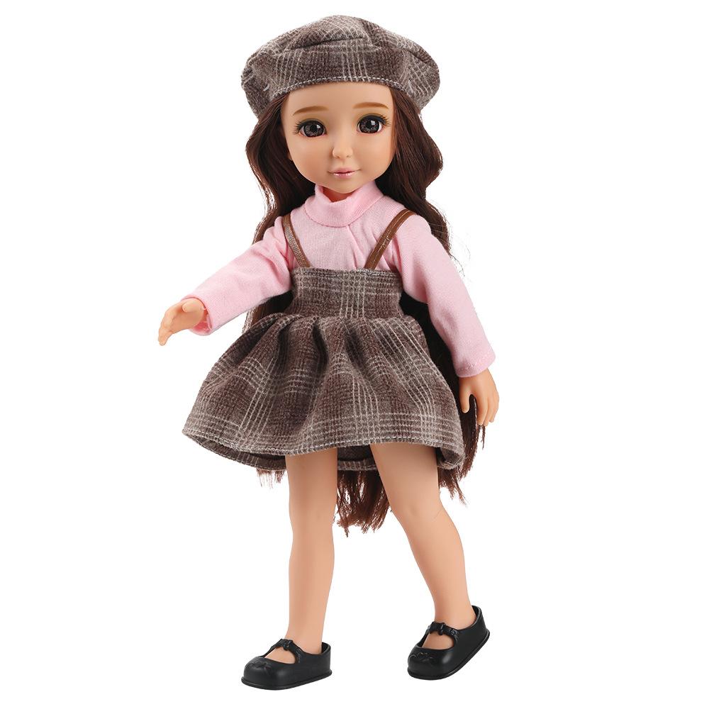 New 12 Inch Bjd Girl Doll With Blue Eyes, Black Hair, Yellow Hair, Brown Hair Girl Doll Gift