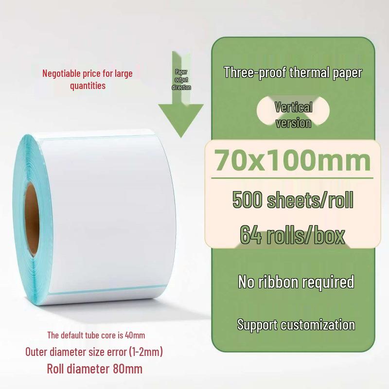 Samoprzylepne etykiety termiczne na kody kreskowe 100×150 mm - Trwałe i wodoodporne do logistyki