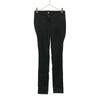 Wool Blend Slim Pants Black Zip Slit At Hem Women Used