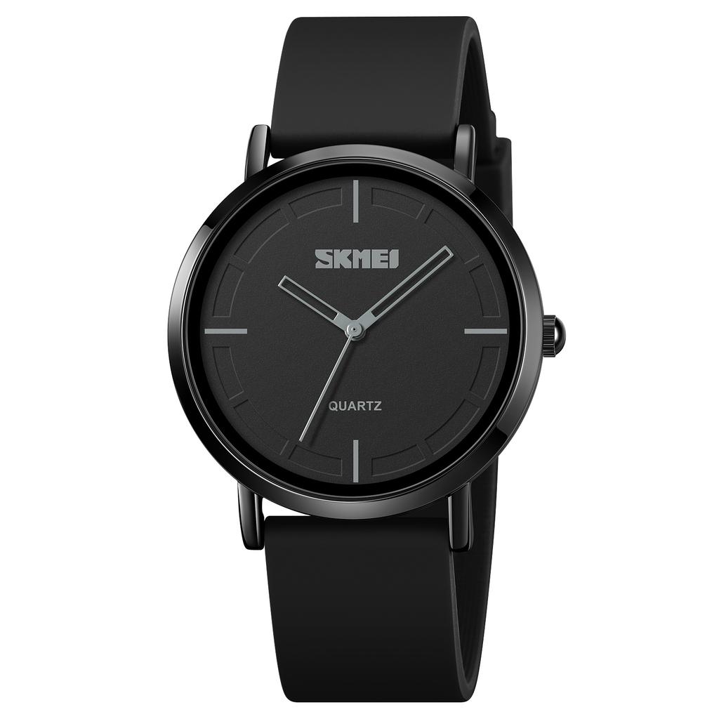 SKMEI 2050 Silm High Hardness Glass Quartz Wristwatch Men Waterproof Silica Gel Band Male Clock Reloj Hombre Men's Quartz Watch