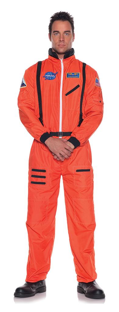 Astronaut Adult Halloween Costume for One Size (Orange) Costume. Adults. Size (Standard).