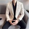 Fashion Suit Coat Men's Slim Fit Velvet Elegant Blazer Coat Business Casual Wedding Suit