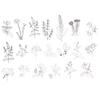 40Pcs/Bag Plant Nature Flower Decorative PVC Sticker Epoxy Resin Crafts Fillers Material for DIY Epoxy Resin Molds Book Decor