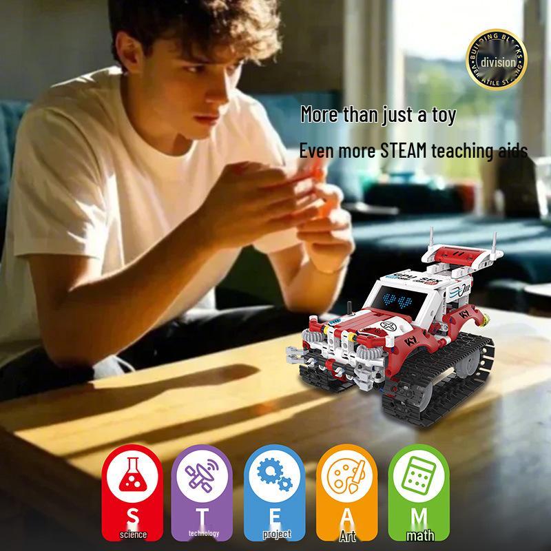 Electric Remote-Control Programming Robot Toy - Compatible with LEGO for Kids' Birthday Gift