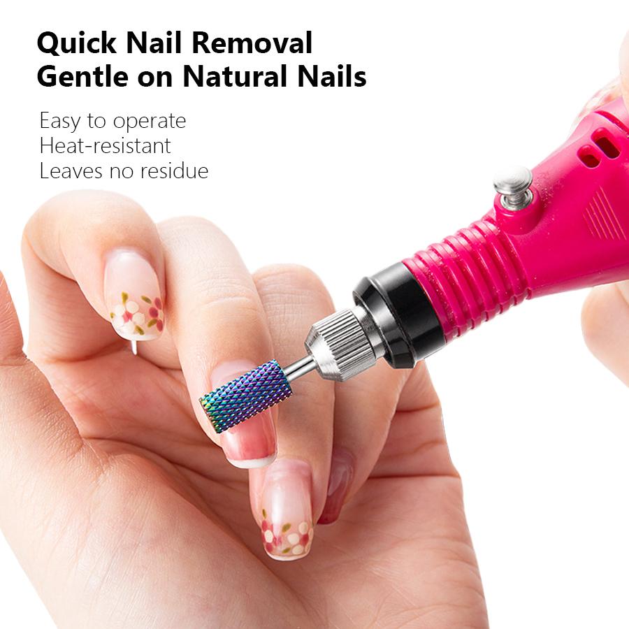 Tungsten Carbid Nail Drill Bits for Electric Manicure, Milling Cutters Nail Files for Nail Gel Polish Remove Nail Tools