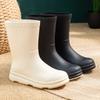 Medium tube waterproof shoes women's rain shoes short tube Korean version rain boots fashion water boots water shoe cover shoes non-slip adult