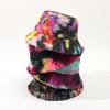 Unisex Bucket Hat Striped Women Men Fishing Fisherman Hat Autumn Winter Faux Fur Wool Outdoor Warm Panama Cap