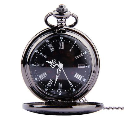 POPETPOP Antique Pocket Watch, Nurse Watch, Watch Keychain, Retro Simple Alloy Silver Black Dial, Men's & Women's, Backpack, Bag, Pocket, Schoolbag