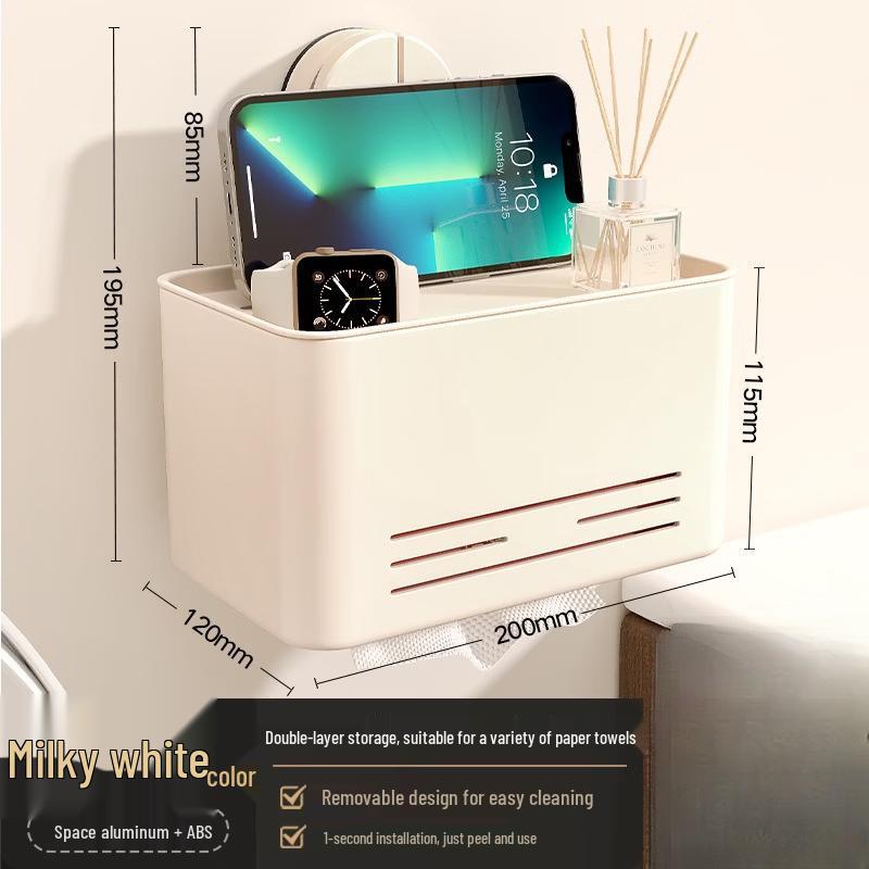 cmaos Space Aluminum Toilet Paper Holder with Hook