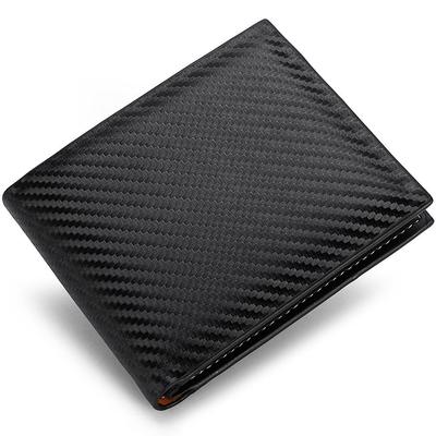 Carbon Fiber Men's Wallet: Fashionable Horizontal Zipper Coin Purse
