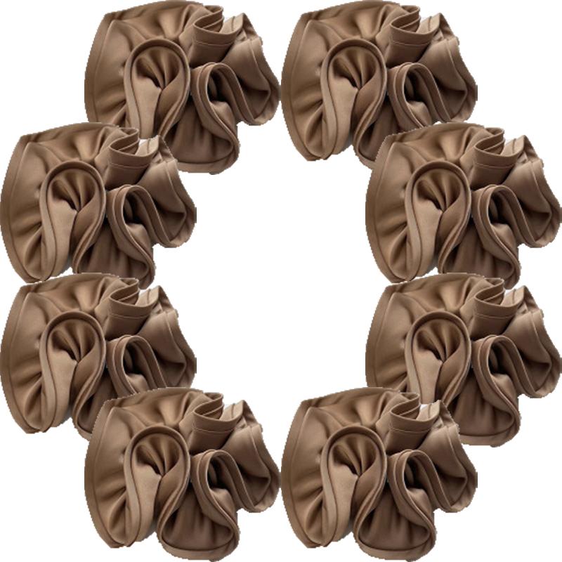Satin Fungus Edge Hair Ring Female High-end Solid Color Scrunchie High Elastic Hair Accessories