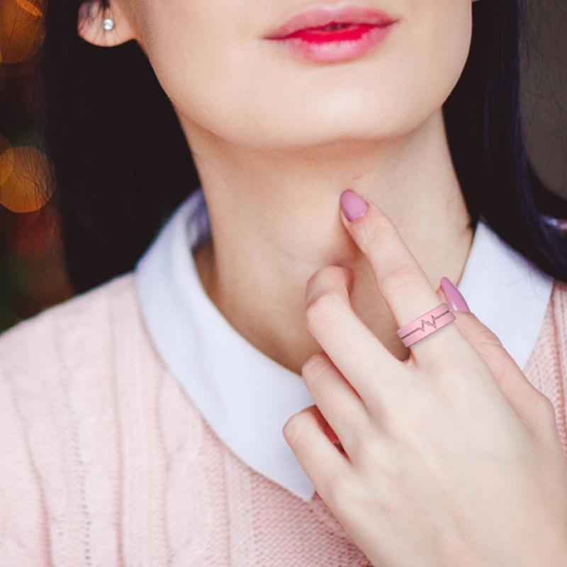 Silikonový kroužek svítící ve tmě Dámský snubní prsten pro přežití v přírodě Světelný kroužek Trendové šperky pro ženy muže