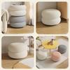 Change Shoe Bench Makeup Seat Porcelain Stool Lounge Footrest with Thick Cushion Modern Velvet Padded Stool Space-Saving Gift