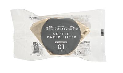 HARIO Pegasus Coffee Paper Filter 01M Misarashi For Cups 100 Pieces Made In Japan 1~2 PEF-01-100M