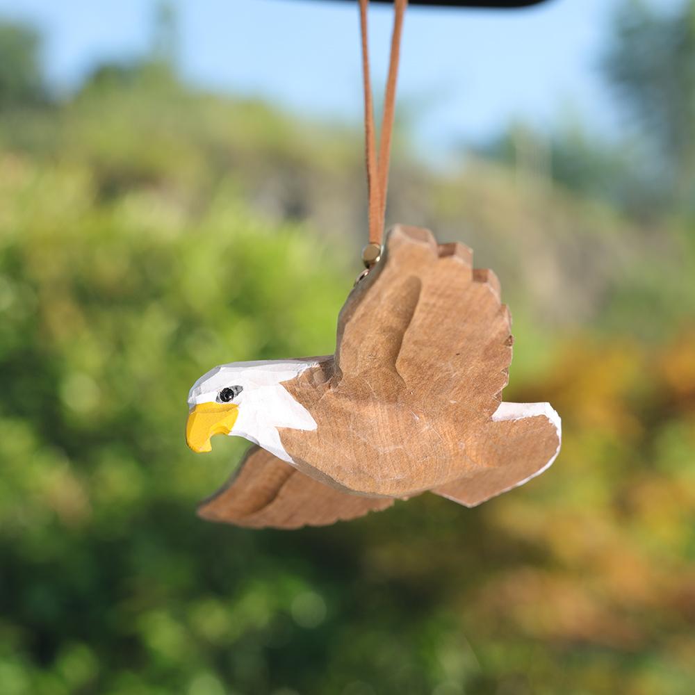 

Car Rearview Mirror Hanging Ornament Eagle Pendant Wooden Eagle Figurine Decoration Craft Birthday Gift Room Decor Eagl Ornament