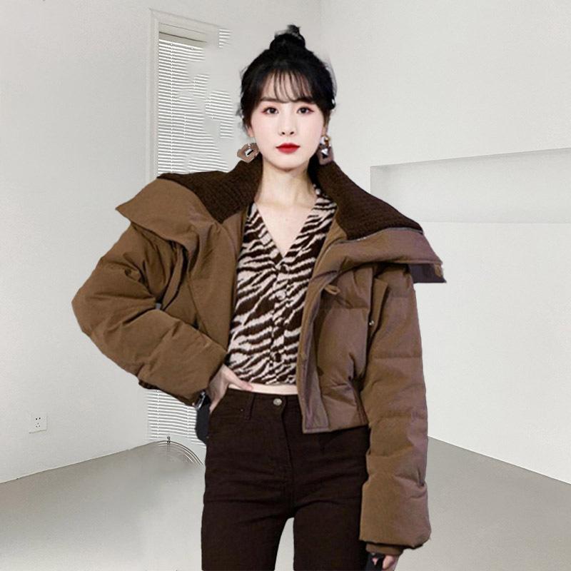 Clearance down jacket women's short Pinghu duck down thickened new winter women's fashion Xiaoxiangfeng jacket
