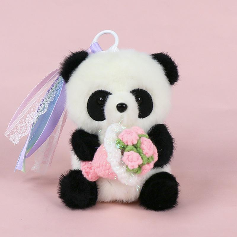 Premium Scented Panda Pendant Backpack: Dressed-Up Panda Doll In Various Styles