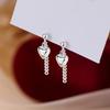 Internet Celebrity Unique Face Thin Earrings Cross-Border Foreign Trade Supply Three-Dimensional Small Love Fringed Stud Earrings Long