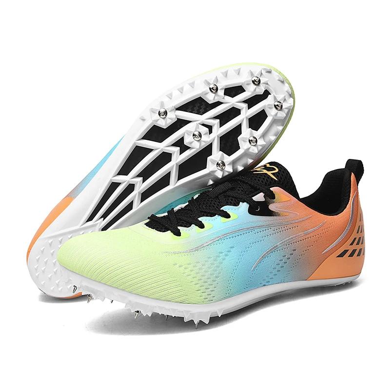 New Spike Running Shoes Men Lightweight Training Track Field Shoes Anti-slip Athletics Sneakers Unisex Zapatilla Para Atletismo